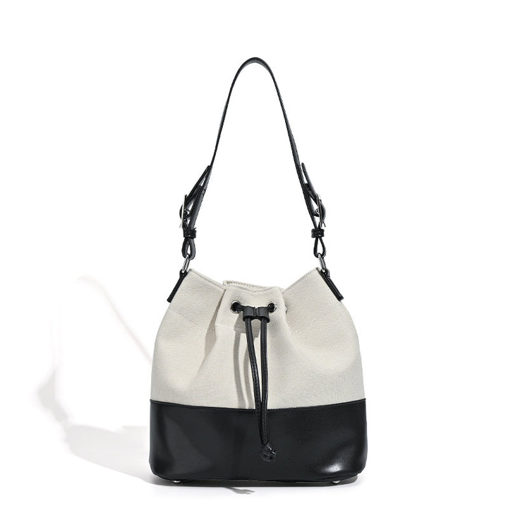 Damen Hobo-Tasche mit elegantem Kordelzugsystem und luxuriösen Lederakzenten Nord Taschen