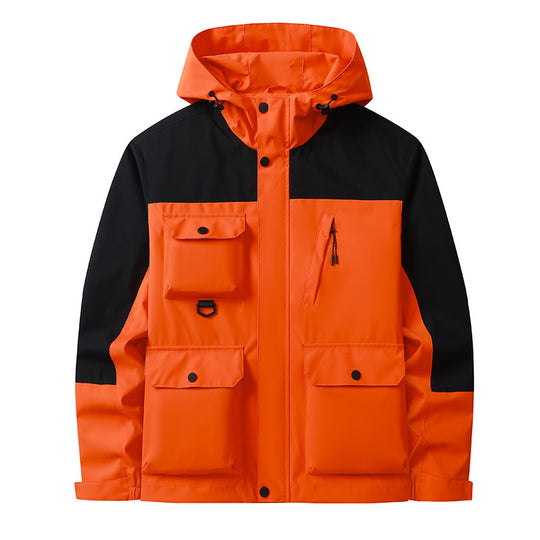 Herren Technische Utility-Fieldjacke mit Kapuze, Mehrfachtaschen und windabweisender Shell Nord Taschen