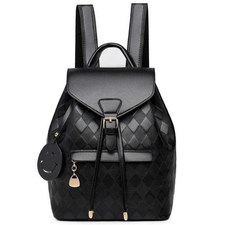 Damen modischer Rucksack mit geflochtenem Design und charmantem Anhänger Nord Taschen