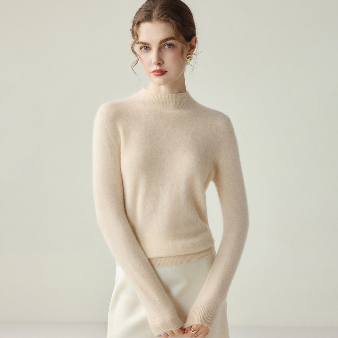 Damen Schmaler Mockneck-Feinstrickpullover mit kaschmirähnlicher Haptik Nord Taschen