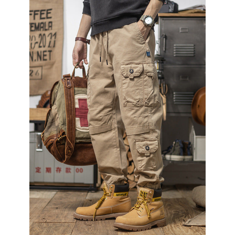 Herren Utility-Cargohose mit Kordelzug, elastischem Saum und Mehrfach-Taschen Nord Taschen
