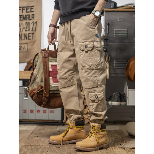 Herren Utility-Cargohose mit Kordelzug, elastischem Saum und Mehrfach-Taschen Nord Taschen