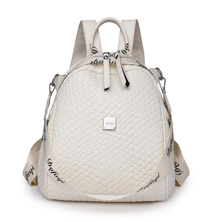 Damen Rucksack im eleganten geflochtenen Design mit verstellbaren Trageriemen Nord Taschen