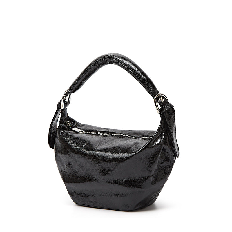 Damen Hobo-Tasche mit glänzender Oberfläche und modernem Design Nord Taschen
