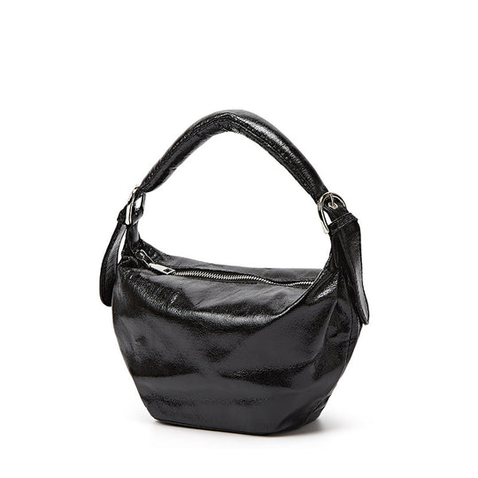 Damen Hobo-Tasche mit glänzender Oberfläche und modernem Design Nord Taschen