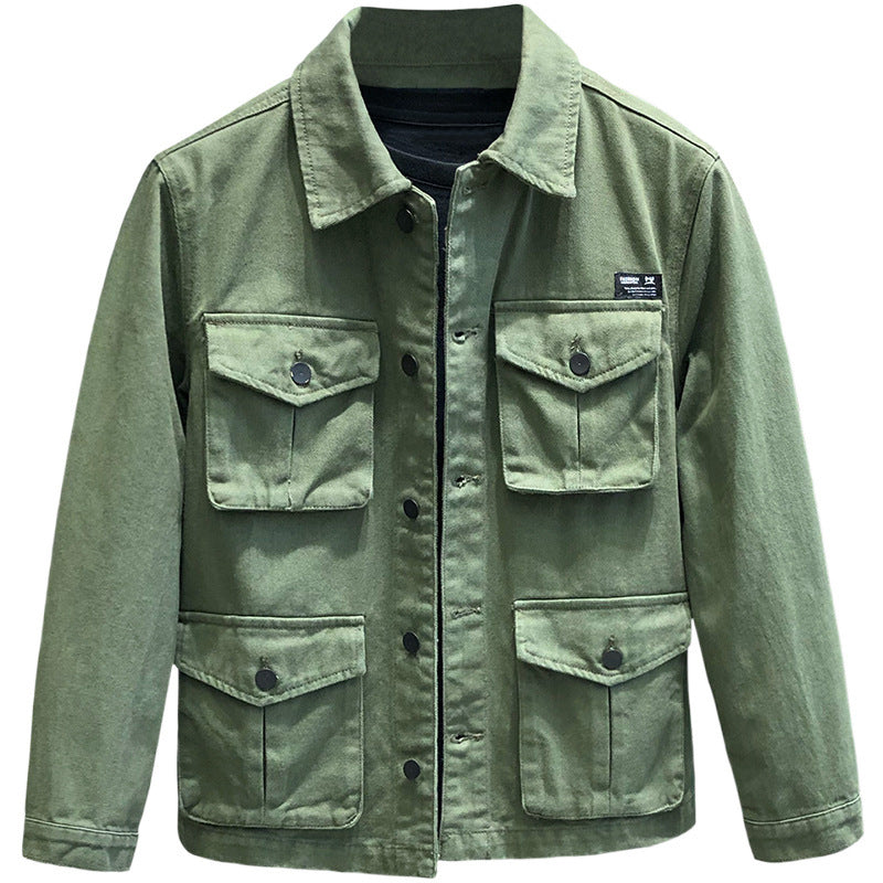 Herren Utility-Fieldjacke mit vier aufgesetzten Pattentaschen und klassischem Hemdkragen Nord Taschen