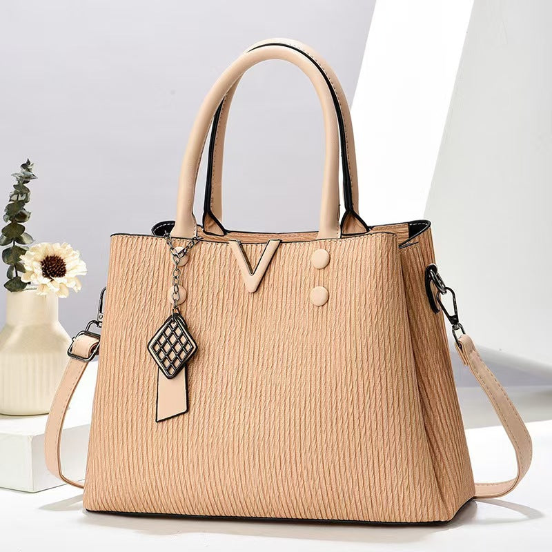 Damen hochwertige Handtasche mit strukturiertem Obermaterial Nord Taschen