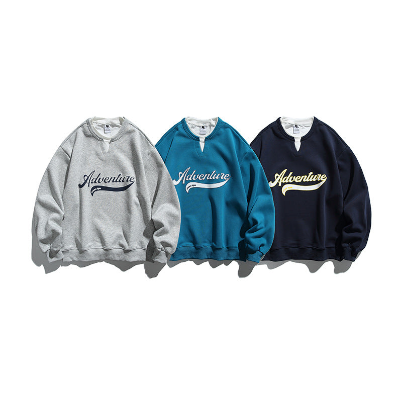 Unisex Oversize-Sweatshirt mit Lagenkragen, weichem Fleece und Statement-Print Nord Taschen