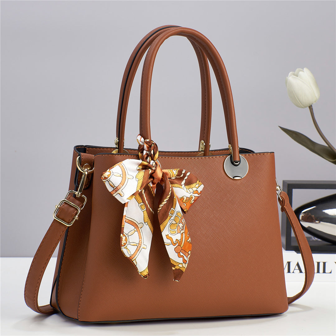 Damen elegante Handtasche mit modischem Seidenschal Nord Taschen