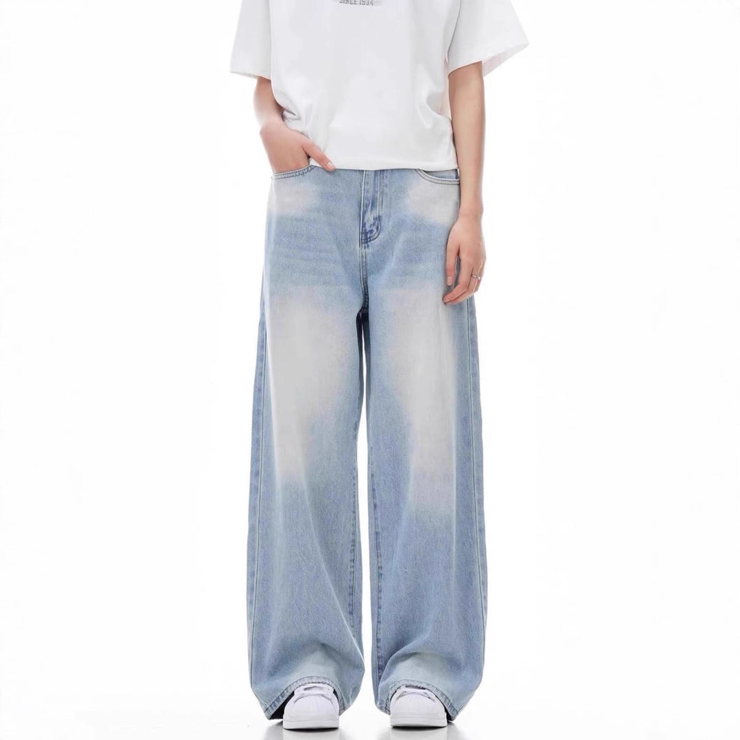 Damen Weit geschnittene Casual Jeans Nord Taschen