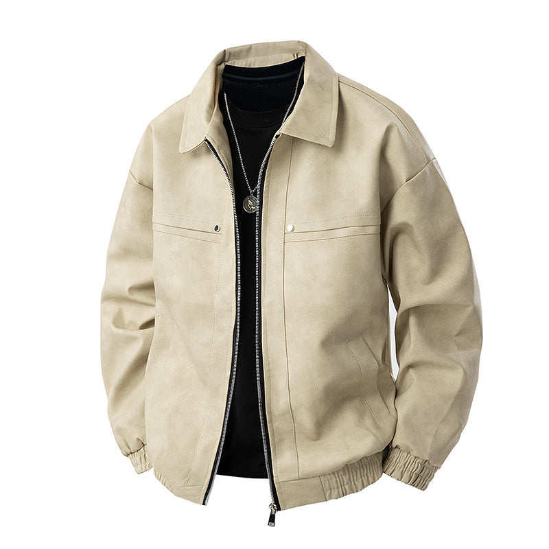 Herren Lässige Wildlederjacke Nord Taschen