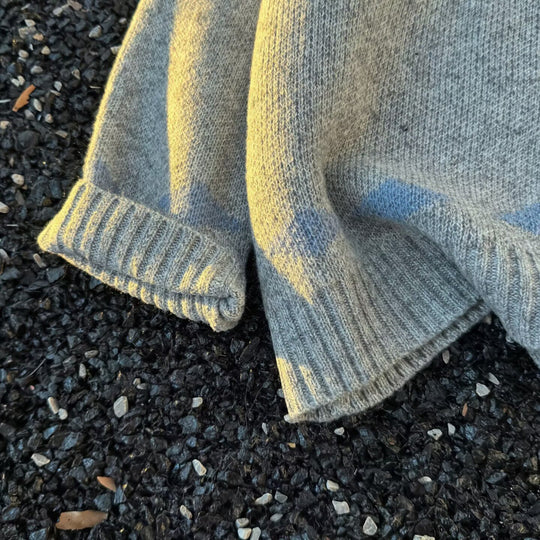 Unisex Grobgestrickte Norweger-Cardigan mit Rundhals, durchgehendem Reißverschluss und Jacquard‑Yoke Nord Taschen