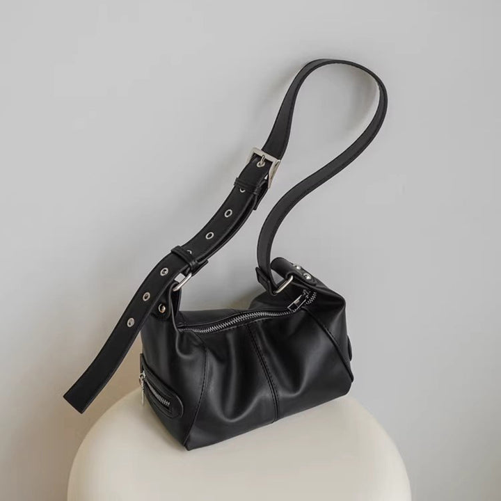 Damen Schultertasche mit geschmeidiger Oberflächenstruktur und flexiblem Tragegriff Nord Taschen