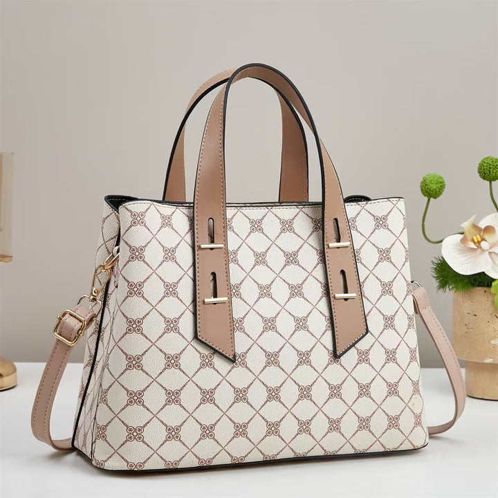 Damen luxuriöse Handtasche mit modernen grafischen Mustern Nord Taschen