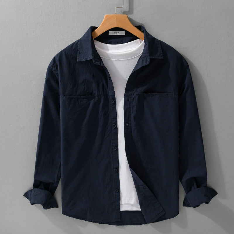 Herren Casual-Layering Hemdjacke mit versteckten Brustpaspeln und weichem Griff Nord Taschen