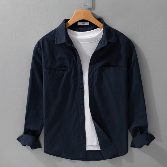 Herren Casual-Layering Hemdjacke mit versteckten Brustpaspeln und weichem Griff Nord Taschen