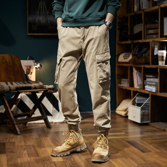 Herren Urban‑Utility Relaxed‑Fit Cargo‑Jogginghose mit Tunnelzug und Mehrfach‑Taschen Nord Taschen