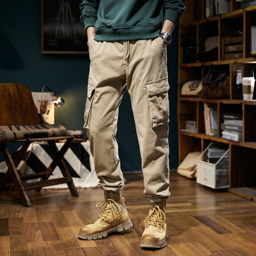 Herren Urban‑Utility Relaxed‑Fit Cargo‑Jogginghose mit Tunnelzug und Mehrfach‑Taschen Nord Taschen