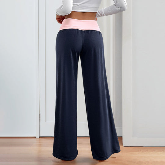 Damen Weite Palazzo‑Yogahose mit umschlagbarem Komfortbund Nord Taschen