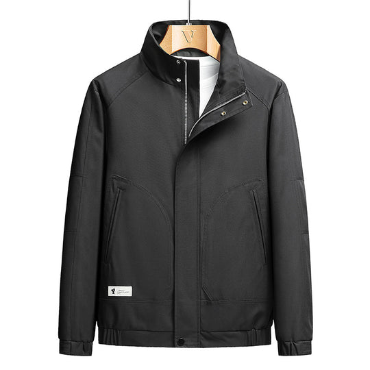 Herren Leichte Softshell-Übergangsjacke im Utility-Minimalstil mit hochschließendem Stehkragen und verdecktem Reißverschluss Nord Taschen