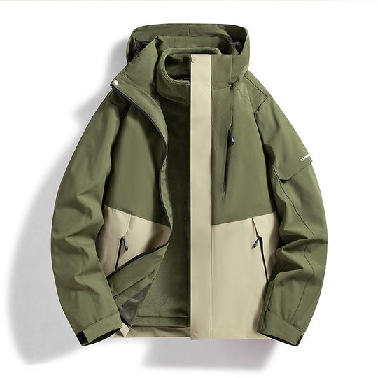 Damen Wasserdichte Outdoor-Jacke mit verstellbarer Kapuze Nord Taschen