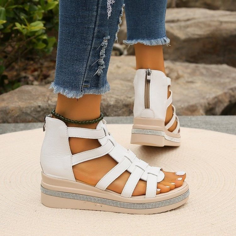 Damen Plateau-Sandalen mit verstellbarem Riemendesign und komfortablem Fußbett Nord Taschen