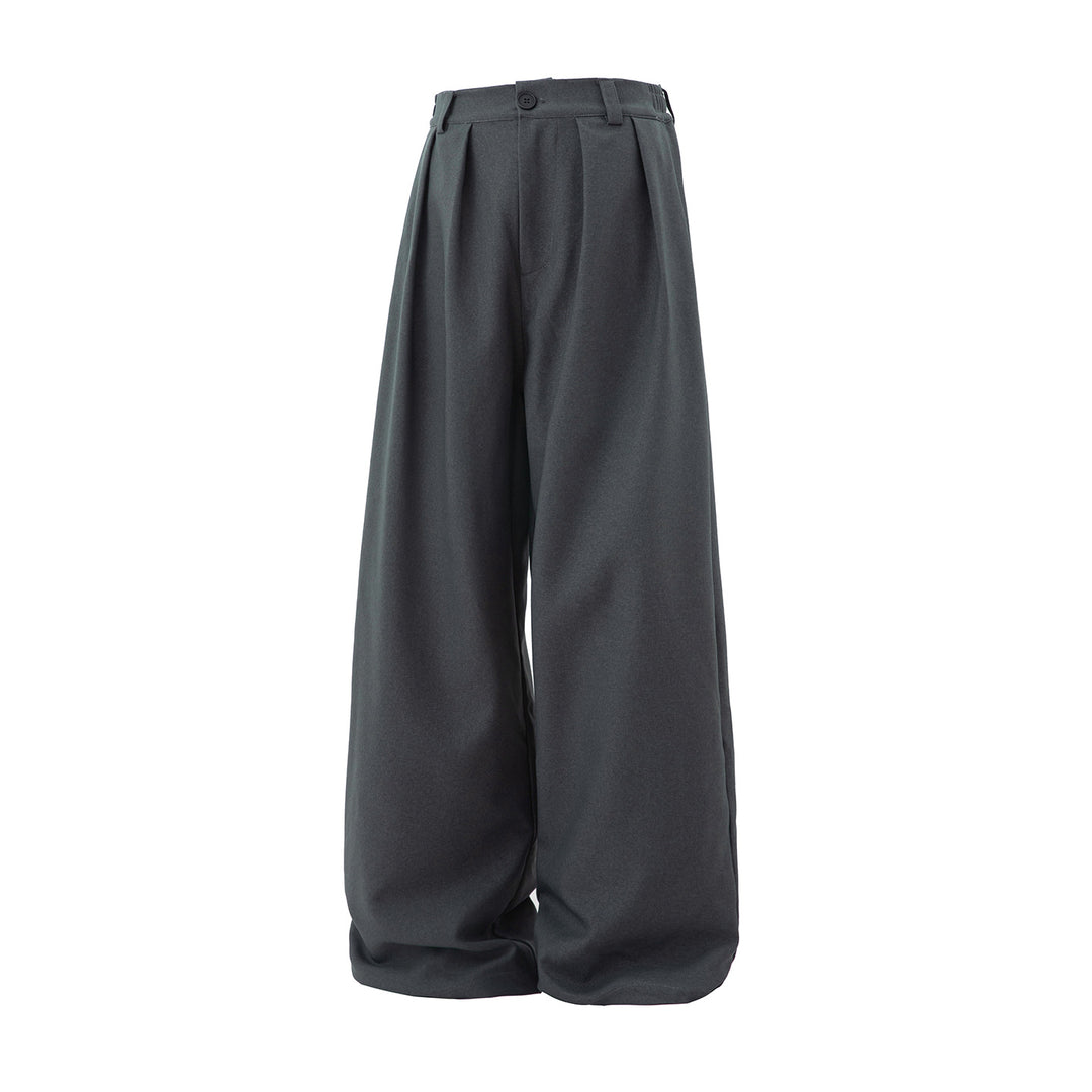 Damen Weite Hochtaillierte Palazzohose mit Bundfalten und Ballonbein Nord Taschen