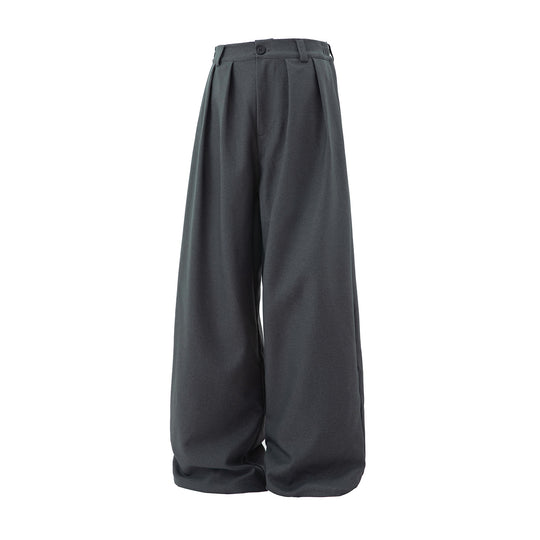 Damen Weite Hochtaillierte Palazzohose mit Bundfalten und Ballonbein Nord Taschen
