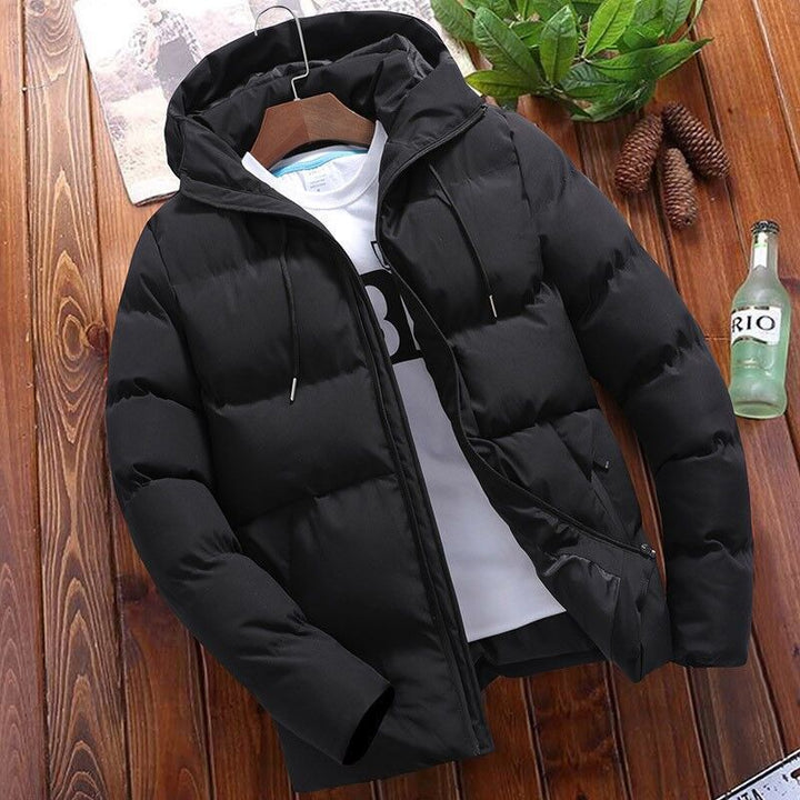 Herren wattierte Kapuzen-Winterjacke mit wasserabweisender Außenhülle und gesteppter Isolierung Nord Taschen