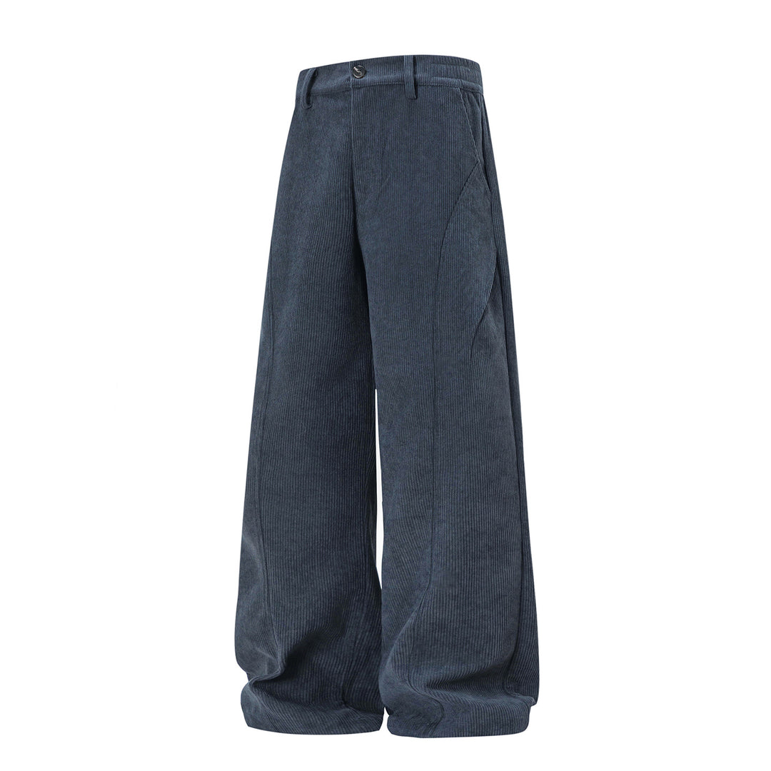 Damen Weite High-Waist Cordhose mit weitem Bein und dekorativer Teilungsnaht Nord Taschen