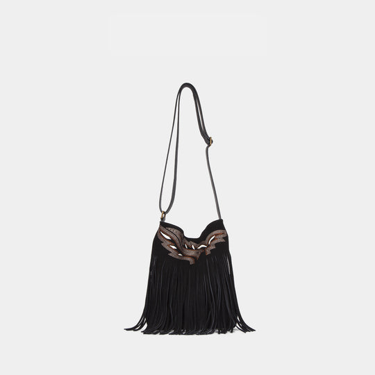 Damen modische Fransenhandtasche mit einzigartiger Applikation Nord Taschen
