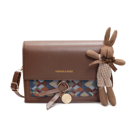 Damen Umhängetasche mit elegantem Knotenverschluss und floralem Muster Nord Taschen