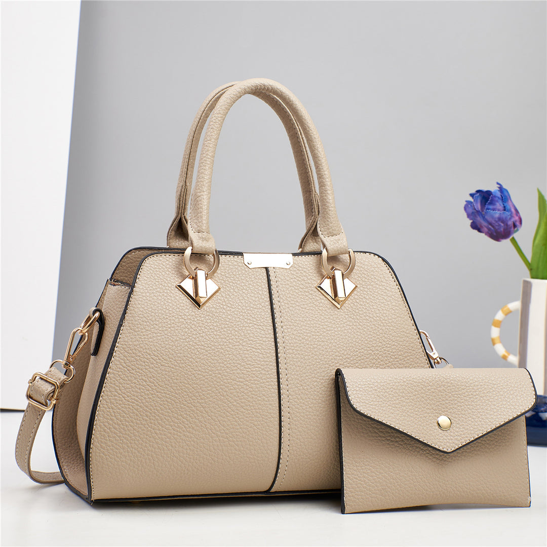 Damen elegante Handtasche mit strukturiertem Design und abnehmbarer Clutch Nord Taschen