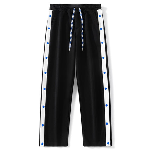 Herren Jogginghose mit Druckknopf-Seitenstreifen, elastischem Bund & Kordelzug Nord Taschen
