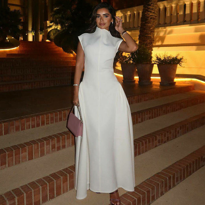Damen Elegantes langes Abendkleid im minimalistischen Stil