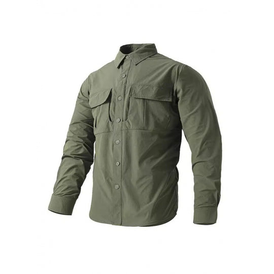 Herren Leichte Hemdenjacke im Utility‑Stil mit aufgesetzten Brustklappen und Knopfleiste Nord Taschen