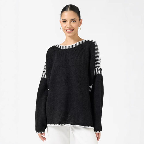 Damen Oversized Strickpullover Nord Taschen