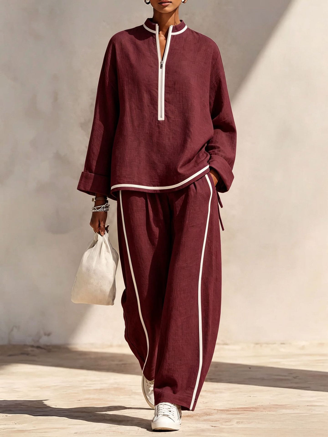 Damen Luftiges und elegantes Pyjama-Set Nord Taschen