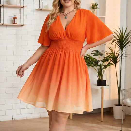 Damen Ombre-Modekleid