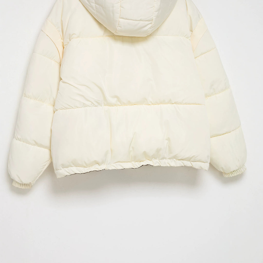Damen Oversize-Steppjacke mit Kapuze und hohem Stehkragen Nord Taschen