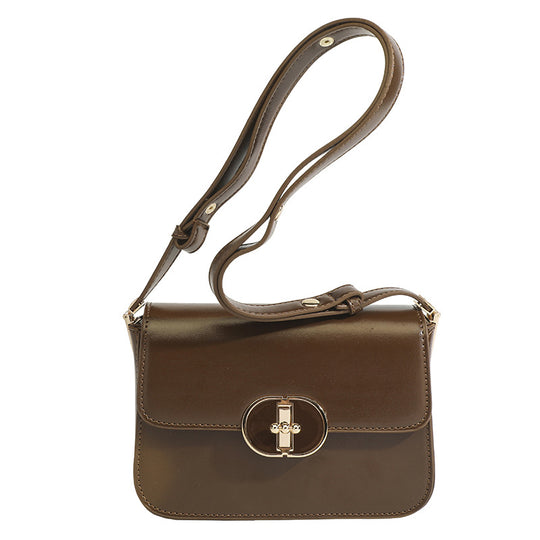 Damen Crossbody-Tasche mit elegantem Drehverschluss und feinem Kunstleder Nord Taschen