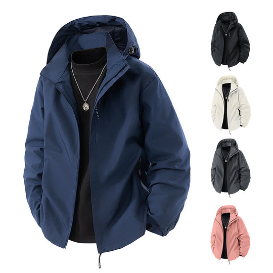 Herren leichte wetterfeste Softshelljacke mit verstellbarer Kapuze, winddichter Außenlage und atmungsaktivem Meshfutter Nord Taschen