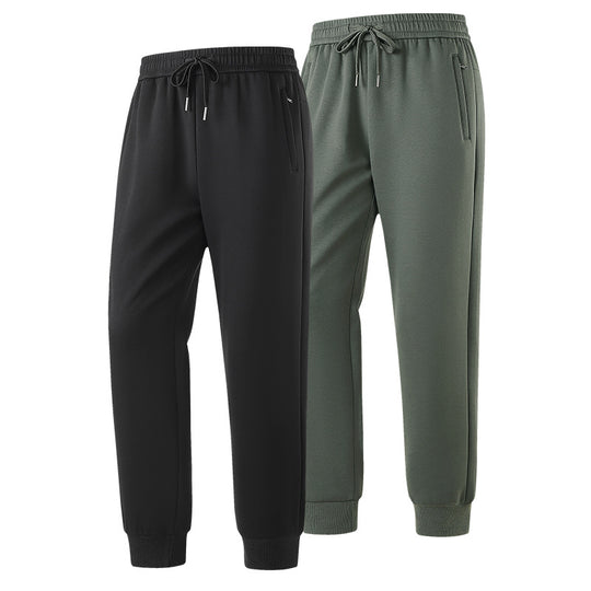 Herren Slim-Fit Freizeithose aus atmungsaktivem Funktionsfleece mit Kordelbund, Reißverschlusstaschen & Rippbündchen Nord Taschen