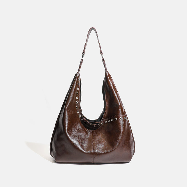 Damen Hobo-Tasche mit raffiniertem Koriander-Design und stilvollen Nieten Nord Taschen