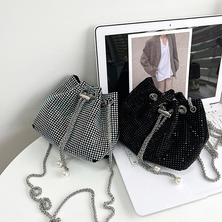 Damen modische Clutch mit Glitzerstein-Dekor Nord Taschen