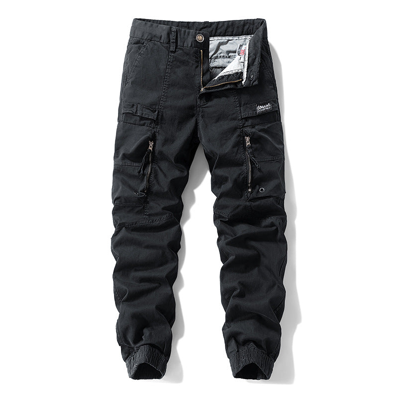 Herren Strapazierfähige Canvas-Cargohose im taktischen Look mit Kniepaneelen, Mehrfachtaschen und elastischem Knöchelabschluss Nord Taschen