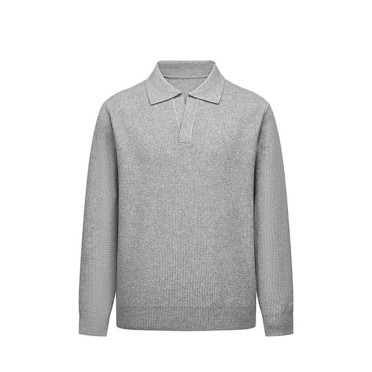 Herren Modisches Langarm Strickpolo Nord Taschen