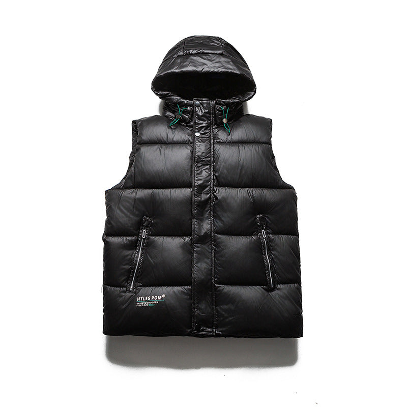 Herren Winddichte Kapuzen‑Steppweste mit ultraleichter Thermofaser, Reißverschlusstaschen und Kordelzug Nord Taschen