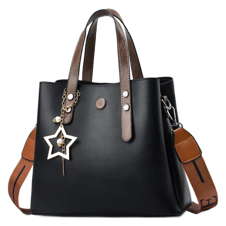 Damen Handtasche mit abnehmbarem Schultergurt und modischem Sternanhänger Nord Taschen