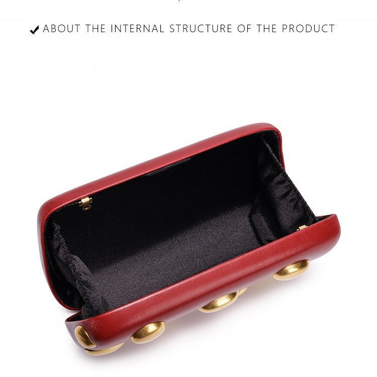 Damen elegante Clutch Tasche mit goldenen Akzenten Nord Taschen